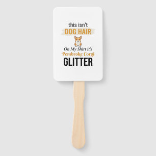 Pembroke Corgi Glitter Funny Dog Lover Design_1 Hand Fan