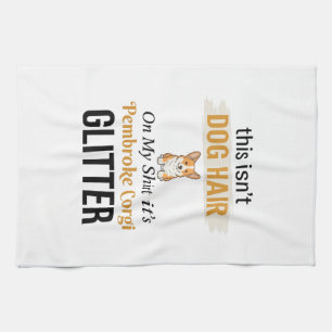 Pembroke Corgi Glitter Funny Dog Lover Design_1 Kitchen Towel
