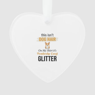 Pembroke Corgi Glitter Funny Dog Lover Design_1 Ornament