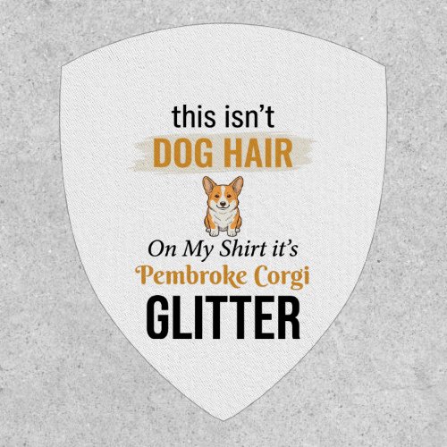 Pembroke Corgi Glitter Funny Dog Lover Design_1 Patch
