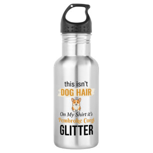 Pembroke Corgi Glitter Funny Dog Lover Design_1 Stainless Steel Water Bottle