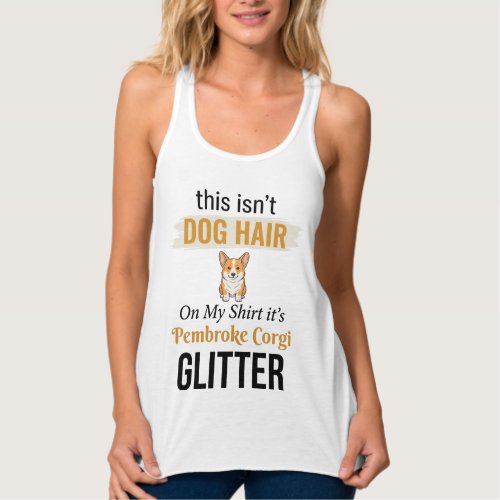 Pembroke Corgi Glitter Funny Dog Lover Design_1 Tank Top