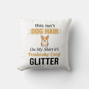 Pembroke Corgi Glitter Funny Dog Lover Design_1 Throw Pillow