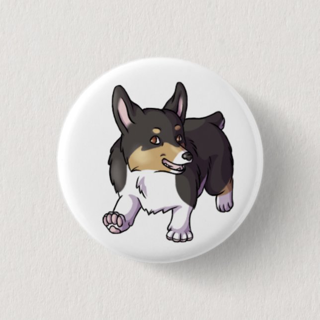 Pembroke Corgi Pinback Button (Front)