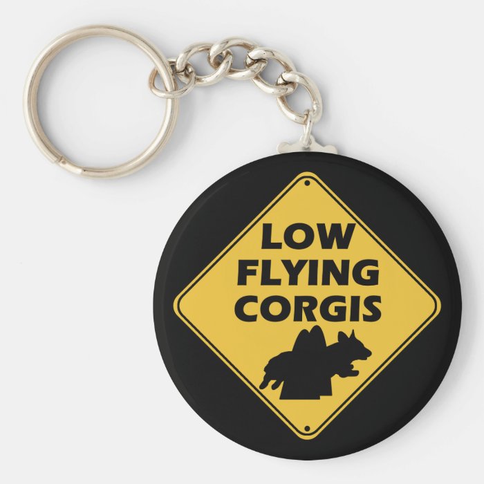 Pembroke   Low Flying Corgis Keychains