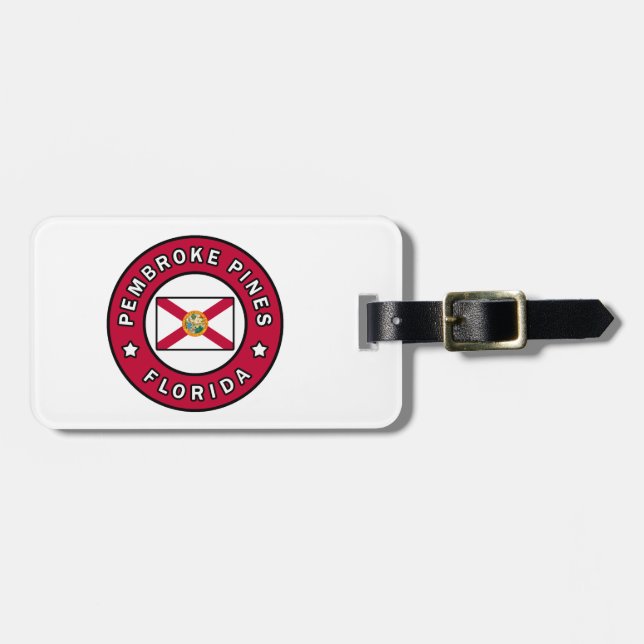 Pembroke Pines Florida Luggage Tag (Front Horizontal)