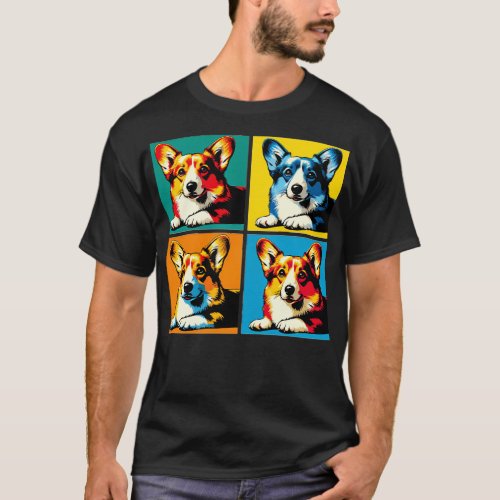 Pembroke Welsh Corgi Art Dog Lover Gifts T_Shirt
