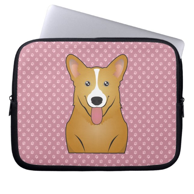 Pembroke Welsh Corgi Cartoon Laptop Sleeve (Front)