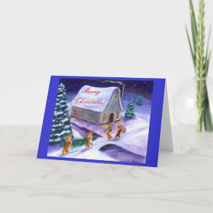 Pembroke Welsh Corgi Christmas Card