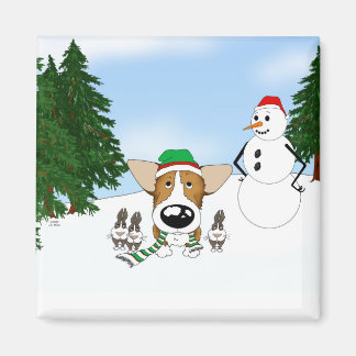 Pembroke Welsh Corgi Christmas Magnet