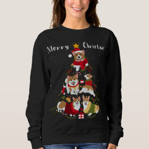 Pembroke Welsh Corgi Christmas Tree Xmas Dog Lover Sweatshirt