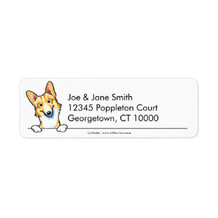 Pembroke Welsh Corgi Clean & Simple Label