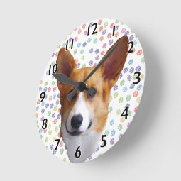 Pembroke Welsh Corgi Clock | Zazzle