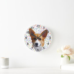 Pembroke Welsh Corgi Clock | Zazzle