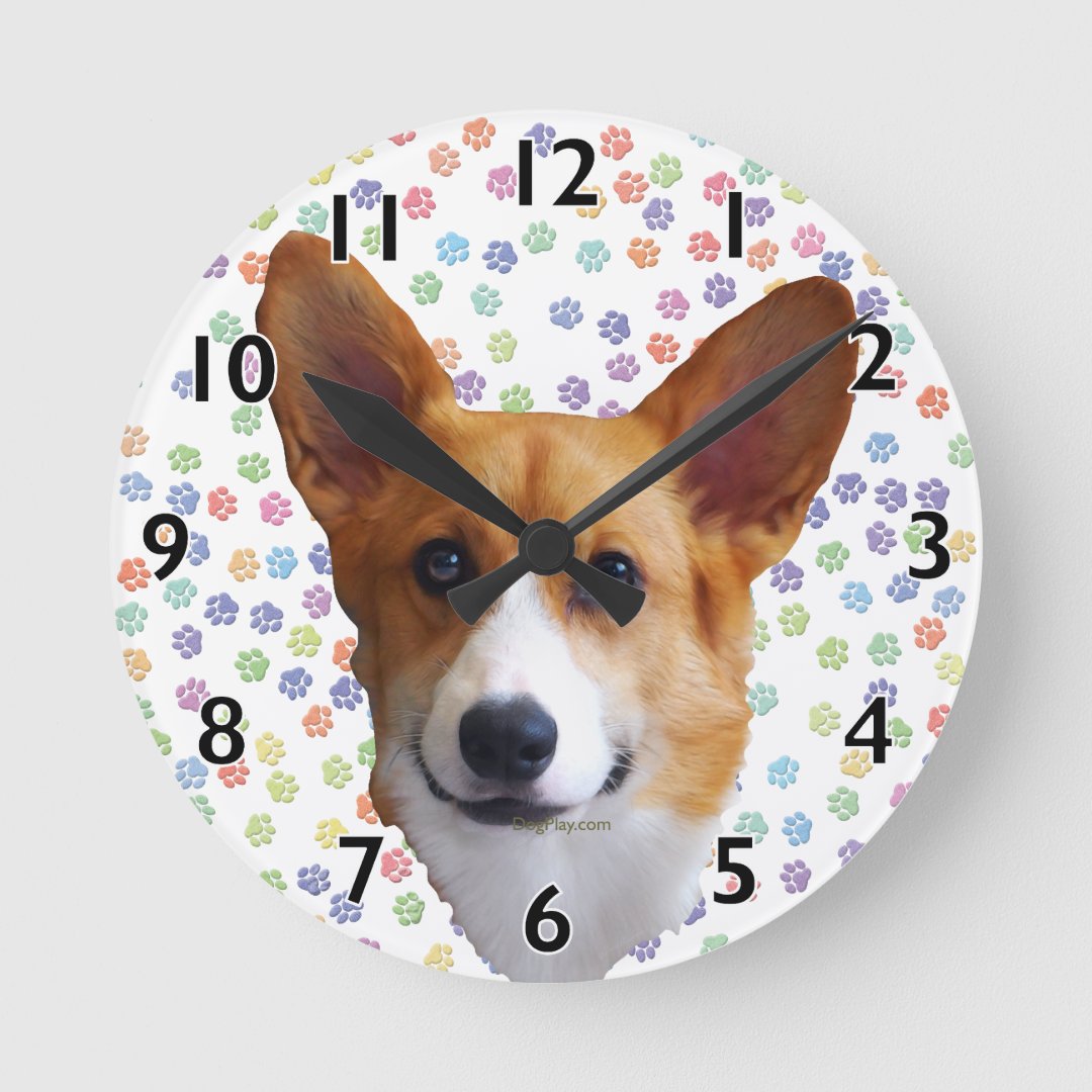 Pembroke Welsh Corgi Clock | Zazzle