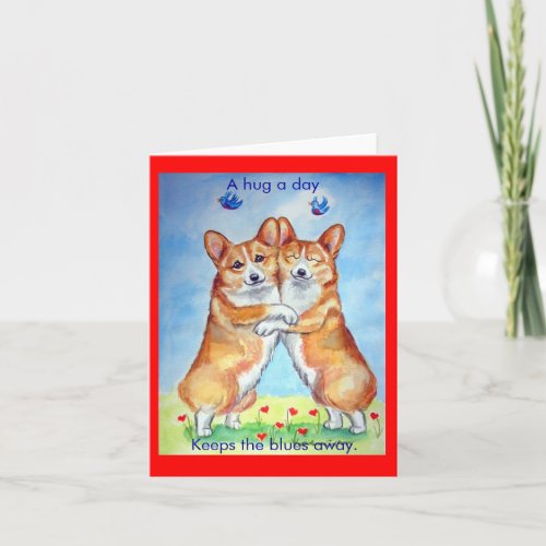 Pembroke Welsh Corgi Corgi Hugs Note Cards