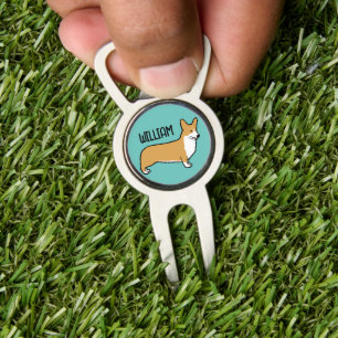 Pembroke Welsh Corgi Custom Name Divot Tool