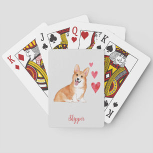 Pembroke Welsh Corgi Custom Text Poker Cards