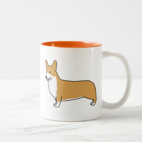 Pembroke Welsh Corgi  Cute Dog Two_Tone Coffee Mug