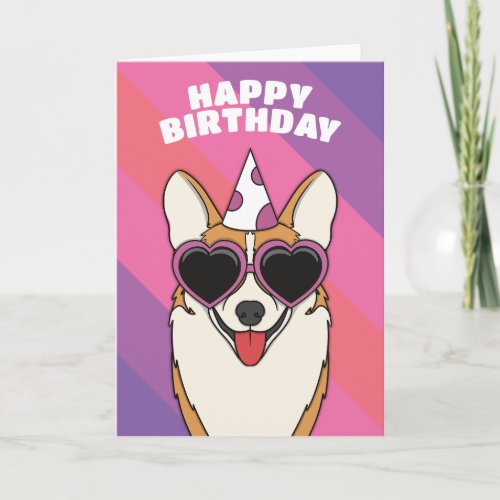 Pembroke Welsh Corgi Dog Birthday Card