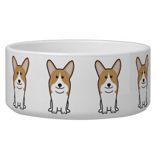 Pembroke Welsh Corgi Dog Cartoon Bowl