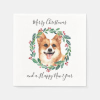 Pembroke Welsh Corgi Dog Elegant Merry Christmas