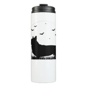 Pembroke Welsh Corgi Dog – Halloween Moon Silhouet Thermal Tumbler