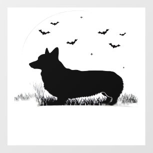 Pembroke Welsh Corgi Dog � Halloween Moon Silhouet Wall Decal