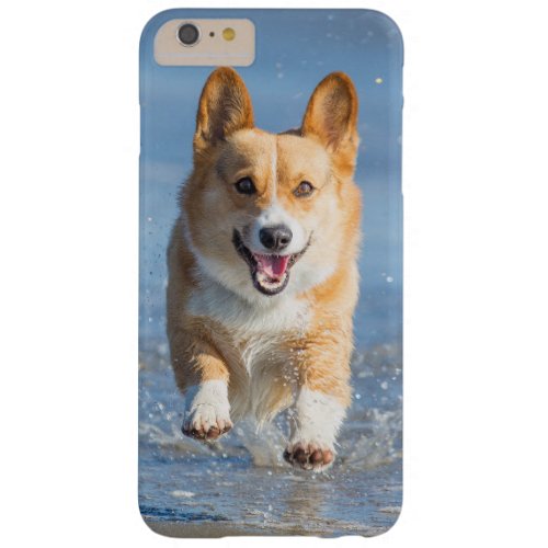 Pembroke Welsh Corgi Dog Running On The Beach Barely There iPhone 6 Plus Case