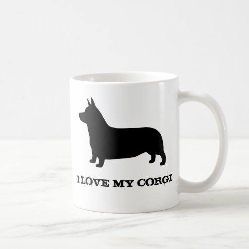 Pembroke Welsh Corgi Dog Silhouette Custom Coffee Mug