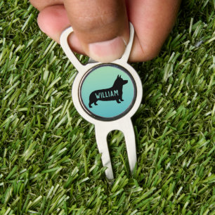 Pembroke Welsh Corgi Dog Silhouette Divot Tool