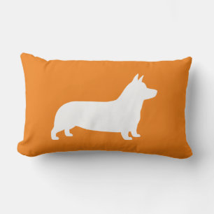 Pembroke Welsh Corgi Dog Silhouette Lumbar Pillow