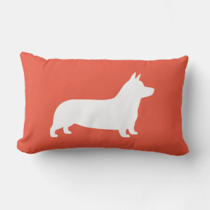 Pembroke Welsh Corgi Dog Silhouette Lumbar Pillow