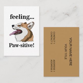 Pembroke Welsh Corgi Dog Walker Business Card