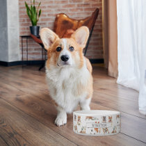Pembroke Welsh Corgi Dog Watercolor | Monogram Bowl