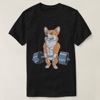 Pembroke Welsh Corgi Dog Working Out Funny Corgi T-Shirt