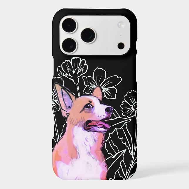 Pembroke Welsh Corgi Drawing iPhone Case (Back)