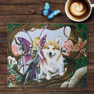 Pembroke Welsh Corgi Fairy Fantasy Jigsaw Puzzle