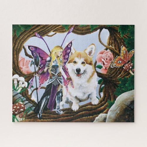 Pembroke Welsh Corgi Fairy Fantasy Jigsaw Puzzle