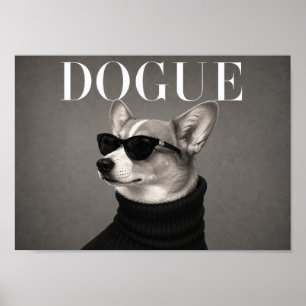 Pembroke Welsh Corgi Fashion Editorial Dog Art Pri Poster