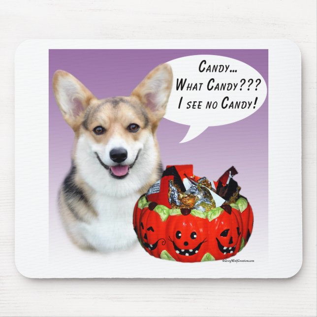 Pembroke Welsh Corgi Halloween Candy Mouse Pad (Front)