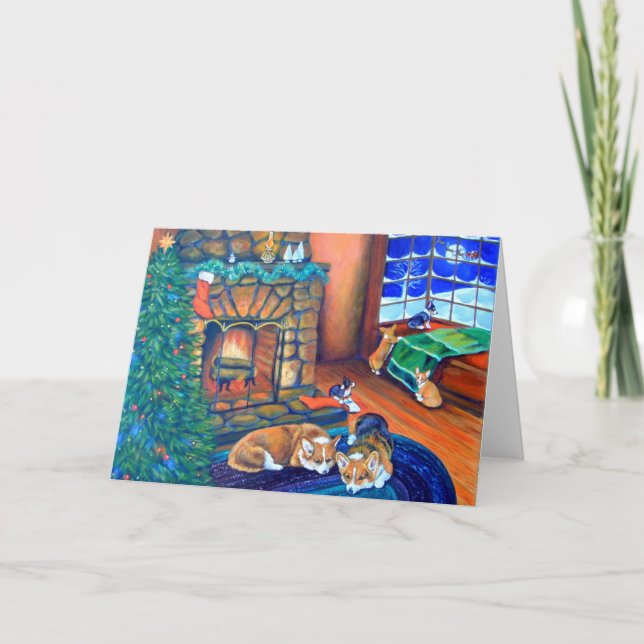 Pembroke Welsh Corgi Holiday Card (Front)