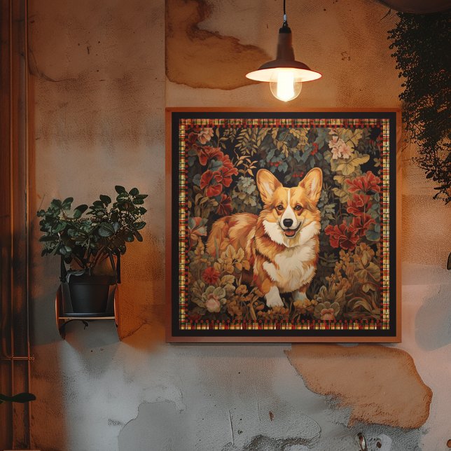 Pembroke Welsh Corgi in a Victorian Flower Garden Poster (Creator Uploaded)