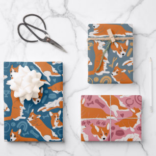Pembroke Welsh Corgi in three colors Wrapping Pape Paper Sheets
