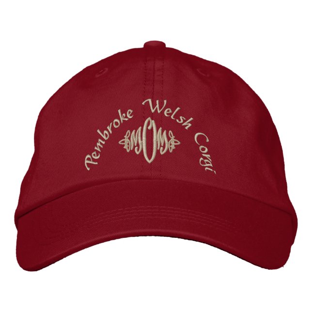 Pembroke Welsh Corgi, MOM Embroidered Baseball Hat (Front)
