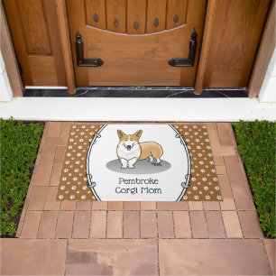 Pembroke Welsh Corgi Mom (red 1) Dog Mom Cute Doormat