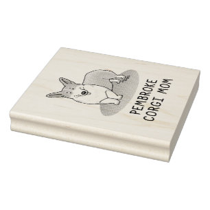 Pembroke Welsh Corgi Mom (red 1) Dog Mom Cute Rubber Stamp
