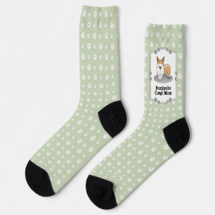 Pembroke Welsh Corgi Mom (red 1) Dog Mom Cute Socks