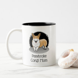 Pembroke Welsh Corgi Mom (red 1) Dog Mom Cute Two-Tone Coffee Mug