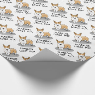 Pembroke Welsh Corgi Mom (red 1) Dog Mom Cute Wrapping Paper